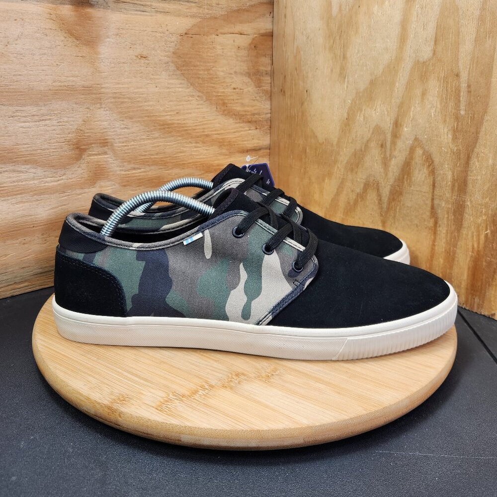 New TOMS Ortholite Camo Canvas Sneakers Shoes